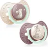 LOVI tétines silicone dynamique Night&Day Girl 18 m+ 2 pcs Voir les images du produit 2