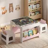 Table pour enfants COSTWAY avec 2 chaises, ensemble de Voir les images du produit 9