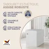 CASARIA® 2x Tabouret cube blanc avec espace de rangement Voir les images du produit 3