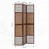 Homestyle4u Paravent Raumteiler 3 teilig Blickdicht Holz Produktbild-Vorschau 2