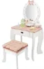 lupilu® Holz Kinder Schminktisch mit Hocker und großem Produktbild-Vorschau 1
