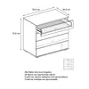 Vladon Kommode Pavos V3, Sideboard mit 4 Schubladen Produktbild-Vorschau 4