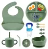 Ensemble de couverts pour bébé en silicone, antidérapant et Voir les images du produit 1