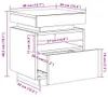 vidaXL Nachttische mit LED-Leuchten 2 Stk. Schwarz Produktbild-Vorschau 8
