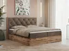 MKS MEBLE Boxspringbett 200x200 mit Bettkasten Eiche, Produktbild-Vorschau 1