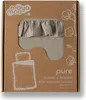 The image shows the packaging of a baby bedding set. The packaging is made of cardboard and has a cutout window revealing a portion of the bedding set inside. There are also illustrations of cotton plants on the right side of the packaging. Produktbild-Vorschau