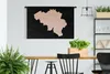 MuchoWow® Wandteppich Wandbehang Karte - Belgien - Rosa Produktbild-Vorschau 2