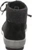 The back view of a black high-top sneaker with a grey wool-like cuff. Anteprima dell’immagine prodotto