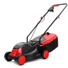 A red and black electric lawnmower is shown against a white background. Produktbild-Vorschau