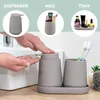 Set da bagno eluno TESERO 5 pezzi con dispenser per sapone, Anteprima dell’immagine prodotto 3