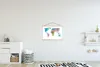 MuchoWow® Textilposter Weltkarte Kinder - Farben - Linien Produktbild-Vorschau 2