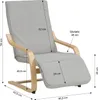 Homestyle4u Freischwinger Relaxsessel Cord grau mit Produktbild-Vorschau 6