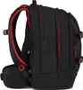 Side view of a black Satch backpack with red accents. Podgląd zdjęcia produktu