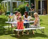 CASARIA® 2x Bancs pliants en plastique 180cm Banc de Voir les images du produit 2