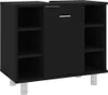 vidaXL Armadietto da bagno nero 60x32x53,5 cm Materiale a Anteprima dell’immagine prodotto 1