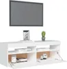 vidaXL Szafka pod telewizor z oświetleniem LED biała Podgląd zdjęcia produktu 5