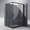 SONNI 100x120x195cm nero angolo doccia porta scorrevole Anteprima dell’immagine prodotto 1