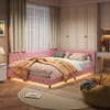 ProximaX Rosa Teddy-Fleece Bettgestell 140x200cm mit Produktbild-Vorschau 2
