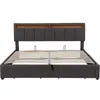 INONEFT hydraulisches Boxspringbett 160x200 cm, Doppelbett Produktbild-Vorschau 7