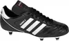 A black Adidas Kaiser 5 Cup soccer cleat with white stripes and a white heel accent. Produktbild-Vorschau