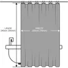 OKWISH Einfarbiger Duschvorhang Schwarz 240x200 cm mit Produktbild-Vorschau 6