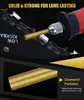 Close-up of a chainsaw chain being sharpened by a diamond-coated grinding bit, with a separate close-up of the grinding bit. Podgląd zdjęcia produktu