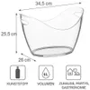 Getränkekühler 6L aus Kunststoff – Transparente Eiswanne Produktbild-Vorschau 4