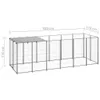 The Living Store Hundezwinger Silbern 330x110x110 cm Stahl Produktbild-Vorschau 6