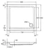 Piatto doccia Schulte 90x80 cm, bianco, modello Cala - Set Anteprima dell’immagine prodotto 7