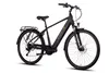 A black electric bicycle is shown against a white background. Produktbild-Vorschau