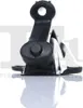 A black automotive part is shown against a white and gray background with a reflection. Produktbild-Vorschau