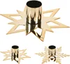 Weihnachtskerzenhalter Schneeflocke 11.5x11.5x2.9cm, gold Produktbild-Vorschau 2