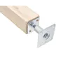 A close-up shot of a wooden post with a metal bracket attached to its end. Produktbild-Vorschau