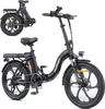 A black electric bicycle is shown from multiple angles against a white background. Anteprima dell’immagine prodotto
