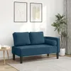 vidaXL chaise longue con cuscino in velluto blu Anteprima dell’immagine prodotto 2