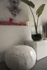 Pouf marocchino in vera pelle - Tutto bianco - Fatto a mano Anteprima dell’immagine prodotto 5