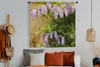 MuchoWow® Wandteppich Wandbehang Blauer Regen auf gelbem Produktbild-Vorschau 4