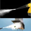 A steam cleaner spraying steam, with a second image showing the steam cleaning a kitchen hood and killing germs. Náhled obrázku produktu