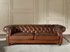 Angel Cerdá 3-Sitzer Chester-Sofa in cognacbraunem Leder Produktbild-Vorschau 3