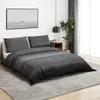 vidaXL Bettwäsche-Set Dunkelgrau 140x200 cm Baumwolle Produktbild-Vorschau 2