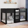 vidaXL Bedbodemframe, zwart, eikenlook, 75 x 190 cm, Productafbeelding-voorbeeld 4