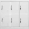 vidaXL Schließfachschrank Hellgrau 90x45x92,5 cm Stahl Produktbild-Vorschau 1