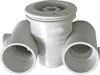 A white plastic pool massage nozzle with three outlets. Náhled obrázku produktu