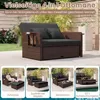 COSTWAY 3 in 1 Polyrattan Gartenliege, Sonnenliege mit Produktbild-Vorschau 4