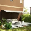 Outsunny Anbaupavillon Pergola mit Dach Wasserabweisend Produktbild-Vorschau 2