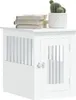 A white wooden dog crate with a cactus plant and books on top. Náhled obrázku produktu