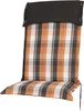 A chair cushion with a plaid pattern. Produktbild-Vorschau
