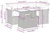 vidaXL 5-tlg. Garten-Sofagarnitur mit Kissen Hellgrau Poly Produktbild-Vorschau 8