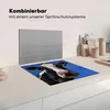 KitchenYeah© Herdabdeckplatte Kuh - Blau - Tiere , 59x52cm, Produktbild-Vorschau 3
