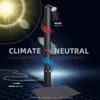 A solar shower with a hose connected to a cold water source, with arrows indicating water flow and heating. Produktbild-Vorschau